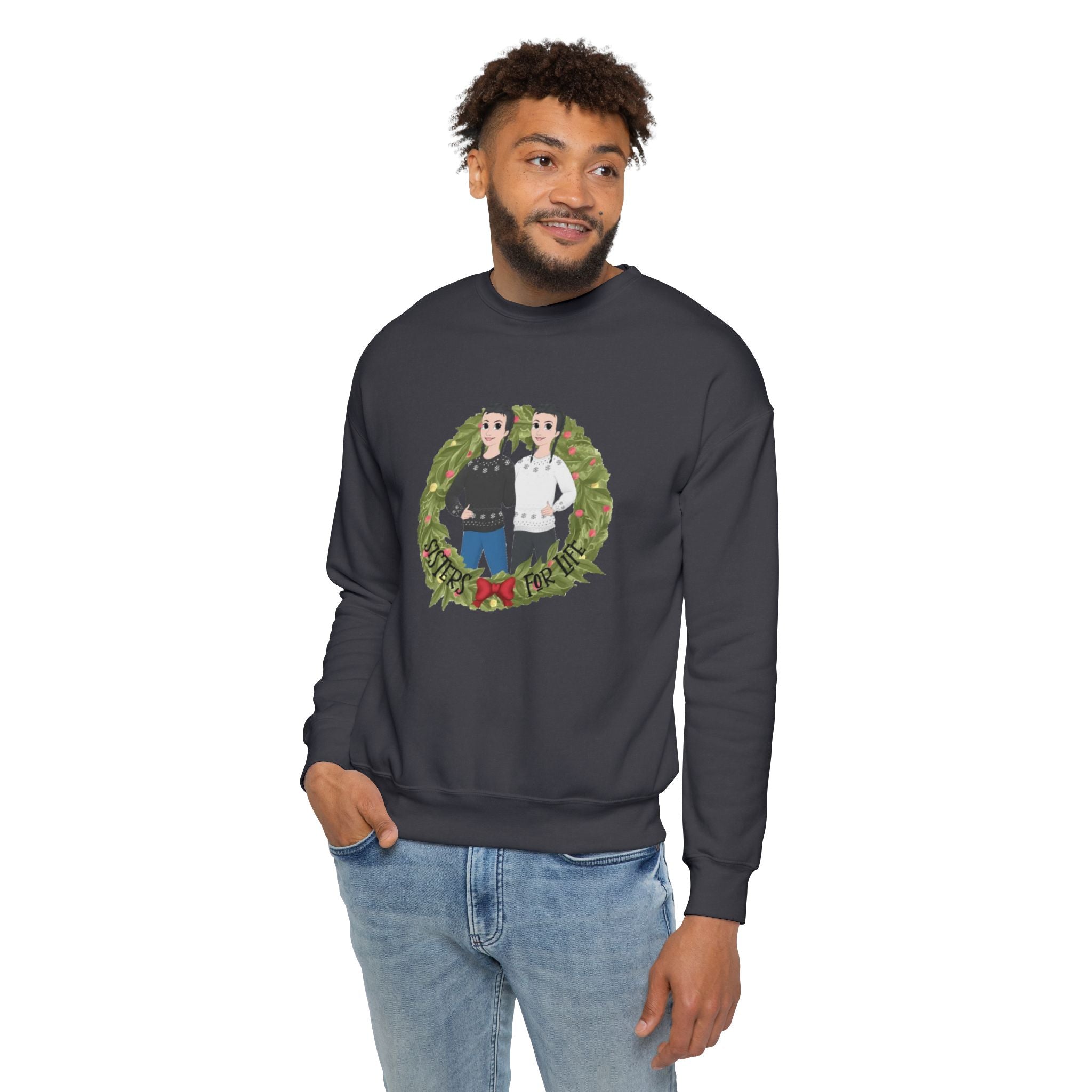 Besties Christmas Forever | Unisex Drop Shoulder Sweatshirt